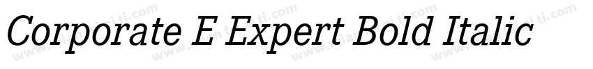 Corporate E Expert Bold Italic OsF字体转换